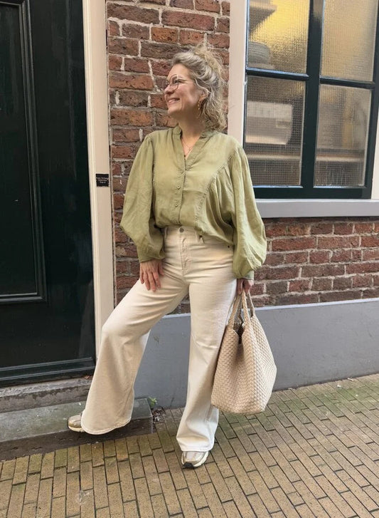 Grün Klassische Bluse